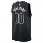 Brooklyn Nets Trikot Benutzerdefinierte Jordan 2022-23 Statement Edition Schwarz Swingman - Herren